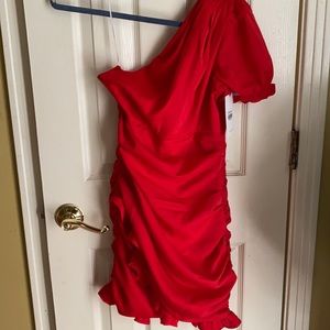 Red cocktail dress